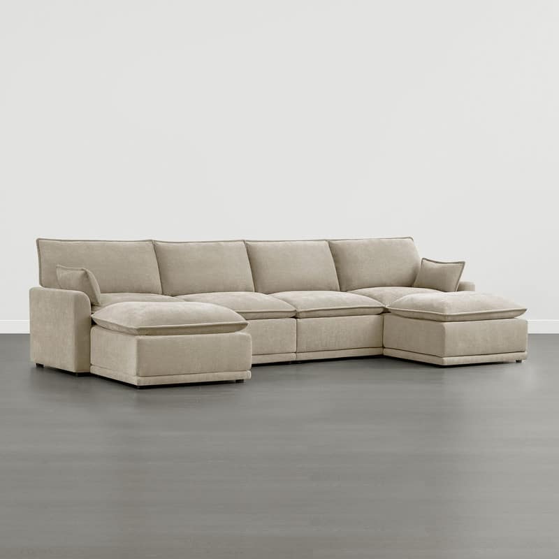 Spruce & Spring Modular Couch Oversized Sectional Sofa for Living Room