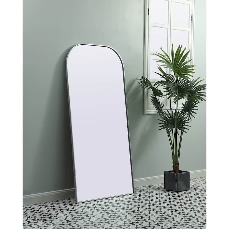Indigo Home Metal Frame Arch Full Length Mirror 32x66 Inch