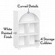 preview thumbnail 3 of 14, Kids Curve Appeal 23 in. 4 Cubby Bookcase – White with Optional Bins