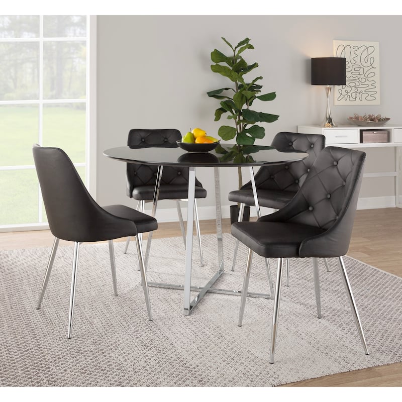 Carson Carrington Ockelbo Dining Chair with Tapered Metal Legs (Set of 2)