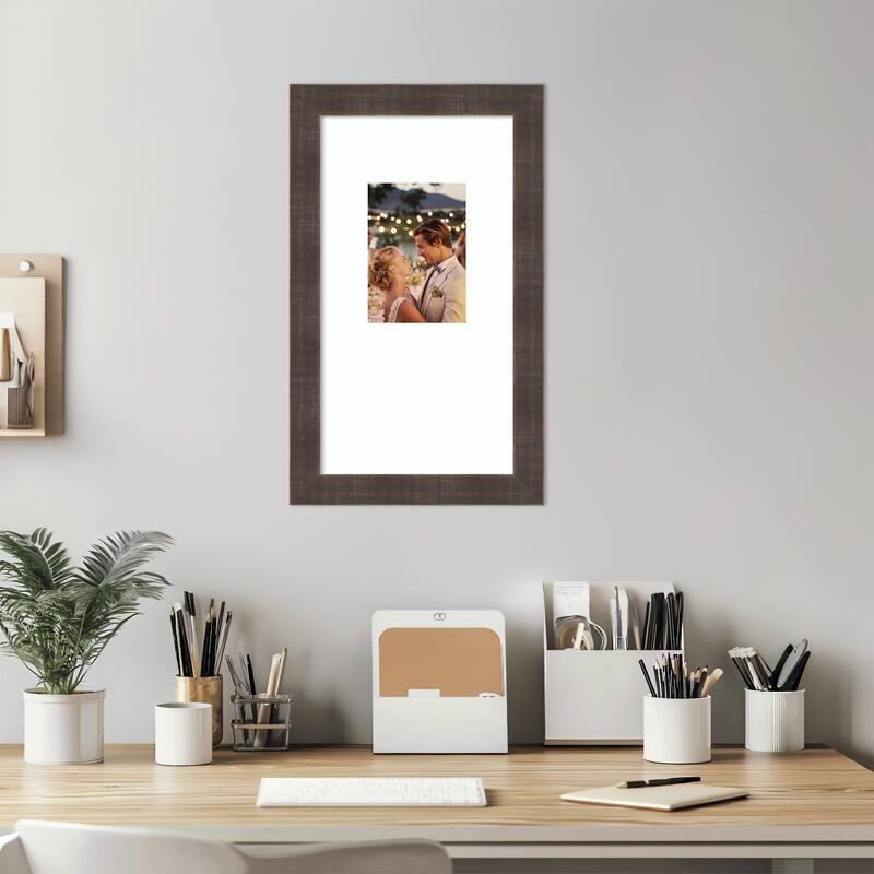 Whiskey Brown Rustic Framed Picture Frame, Photo Frame