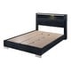 preview thumbnail 11 of 19, Champs Contemporary Queen Solid Wood Storage 3-Piece Panel Bed with USB Port Set by Furniture of America