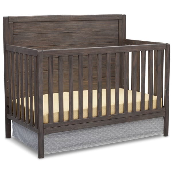 slide 2 of 15, Delta Children Cambridge 4-in-1 Convertible Crib Rustic Grey