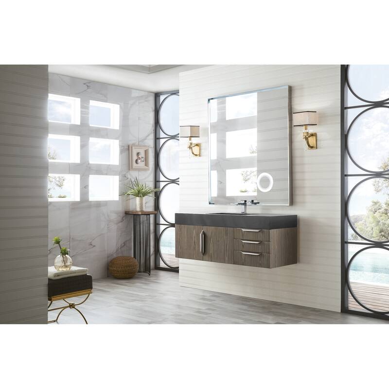 James Martin Vanities Mercer Island 48" Single Vanity, Ash Gray with Brushed Nickel Hardware