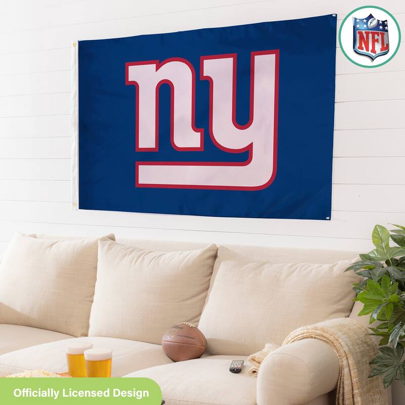 New York Giants Single Sided Flag w/ 2 Grommets, 3'x5'