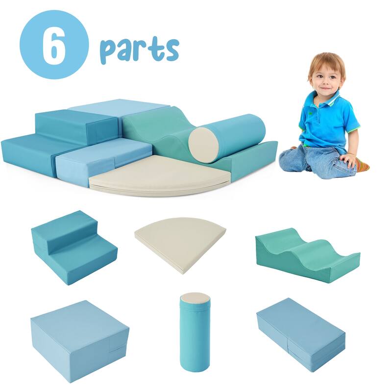 Soft Climb and Crawl Foam Playset 6 in 1, Soft Play Equipment for Kids,Kids Crawling and Climbing Indoor Active Play