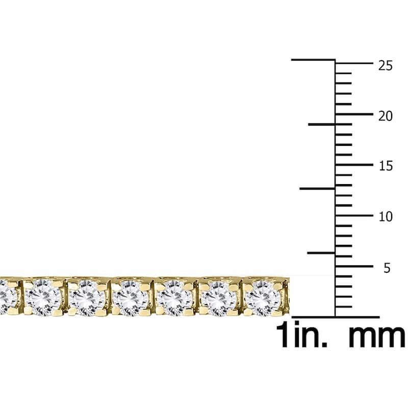 Marquee Certified 7 Carat TW Diamond Tennis Bracelet in 14K Yellow Gold