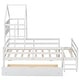 preview thumbnail 15 of 16, Wood Twin House Bed with Guardrail and Drawer, Rustic Design, Easy Assembly, Pink