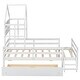 preview thumbnail 6 of 7, Wood Twin House Bed with Guardrail and Drawer, Rustic Design, Easy Assembly, White