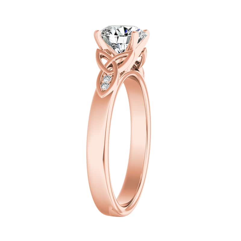 Auriya 14k Gold Modern 1ct Round Moissanite Engagement Ring