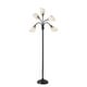 preview thumbnail 1 of 20, Five Light Floor Lamp Black w. Antique Brass Accents