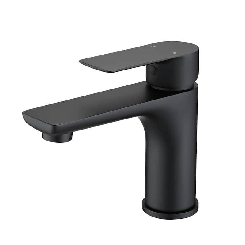 Single Handle Bathroom Sink Faucet with Ceramic Valve Core and Aerator, Rust Proof, Anti Fingerprint, Splash Proof, Silent