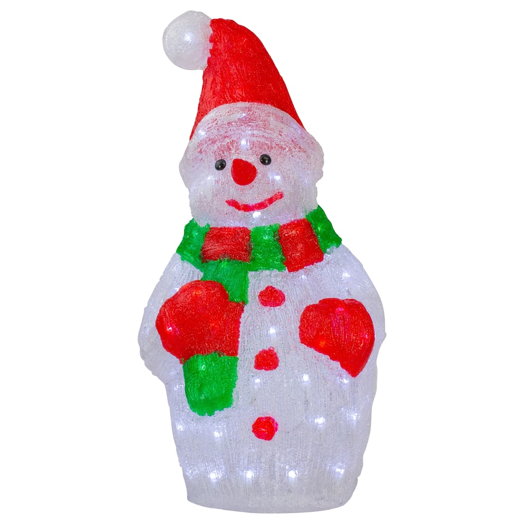 25" Lighted Commercial Grade Acrylic Christmas Snowman Display Decoration