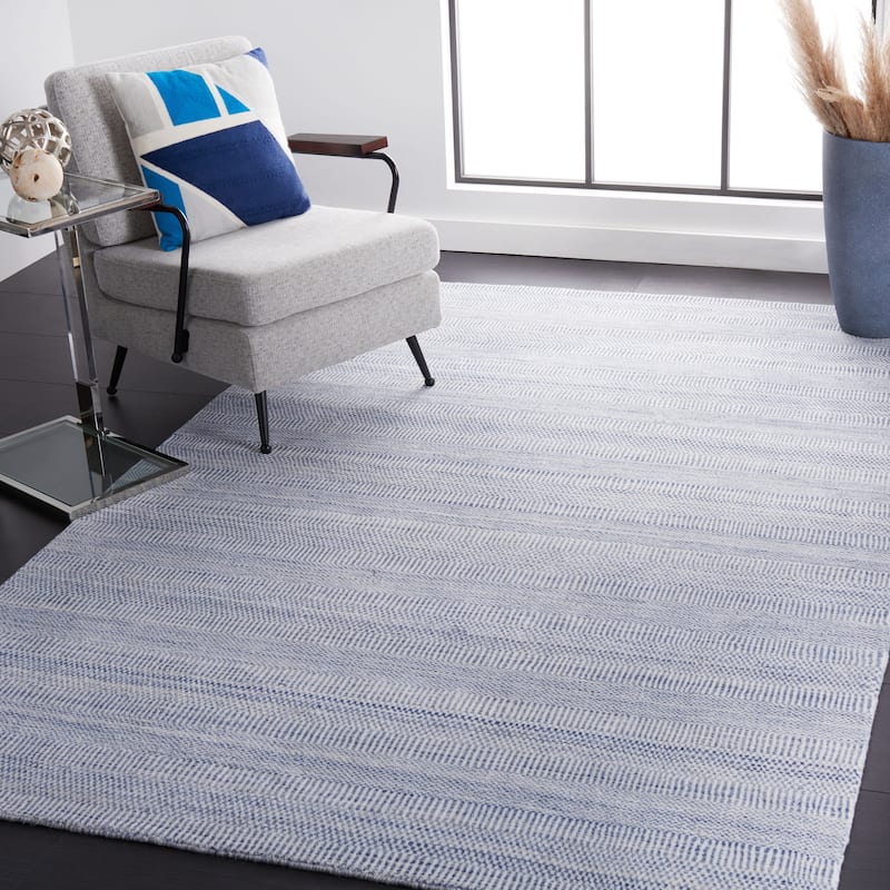 SAFAVIEH Handmade Mirage Shruti Modern Rug - 6' x 9' - Blue/Ivory