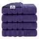 preview thumbnail 44 of 45, American Soft Linen 100% Cotton Turkish Bath Towels Large, 4 Pack Luxury Hotel Spa Quality Turkish Bath Towels Bathroom Sets Purple