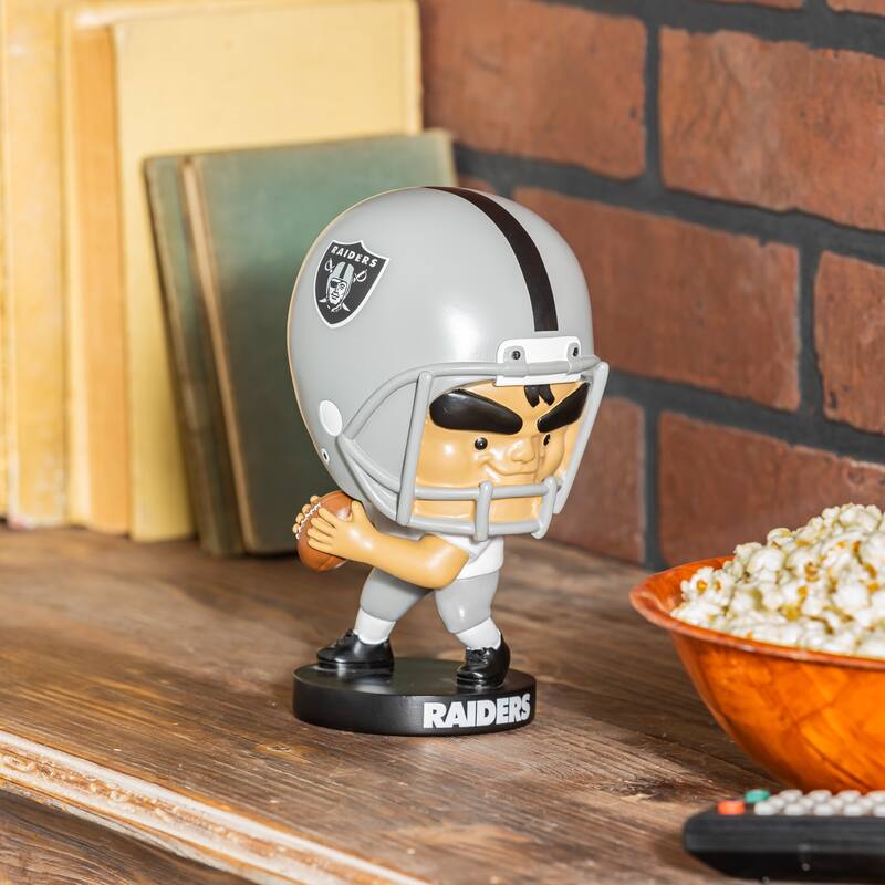 NFL Team Lil Big Head Resin Indoor/Outdoor Garden Desk Statue - Las Vegas Raiders