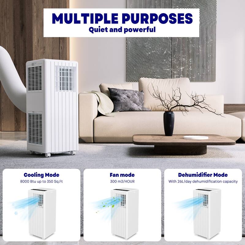 8000 BTU Portable Air Conditioners Portable AC Unit with Remote