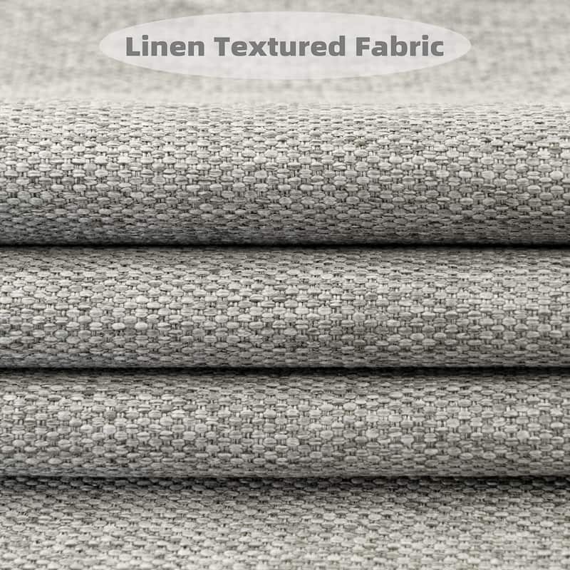 DriftAway Pinch Pleat Faux Linen Textured Blackout Curtains