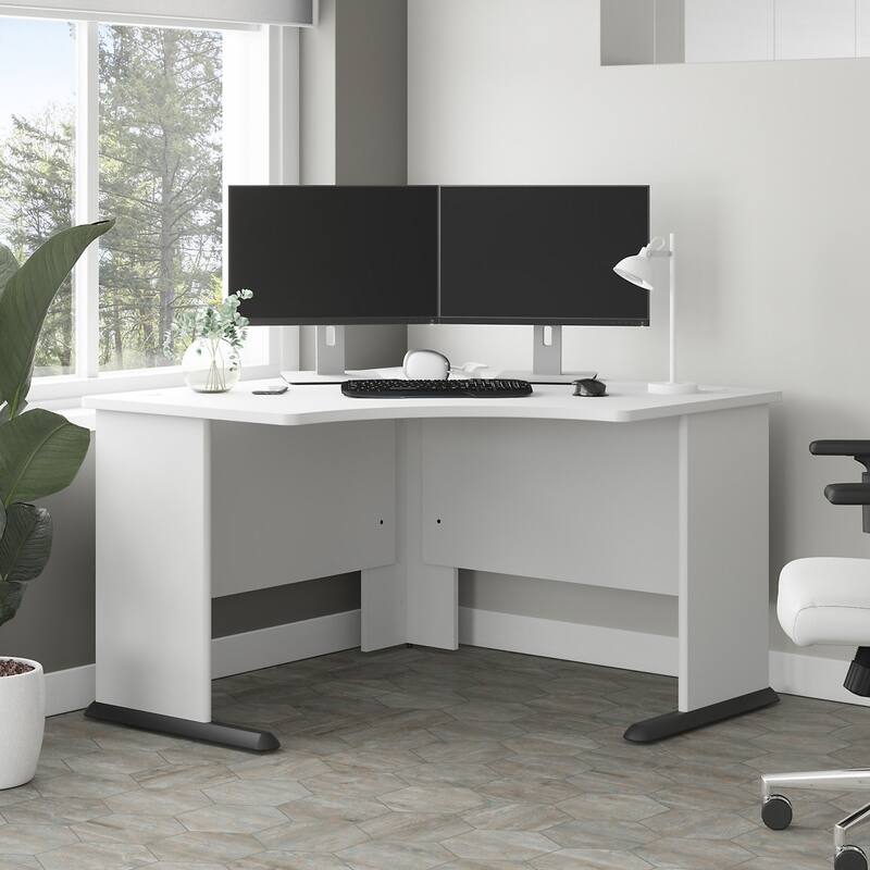 Studio A 48W Corner Computer Desk by Bush Business Furniture - White
