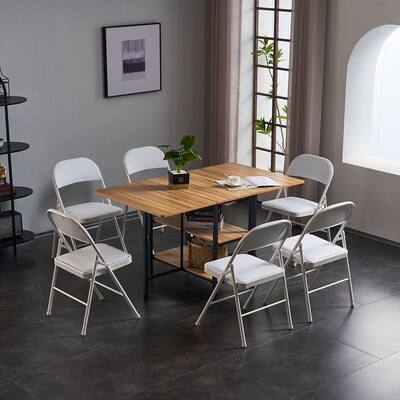6PCS Foldable Chairs for Convention or Exhibition,White