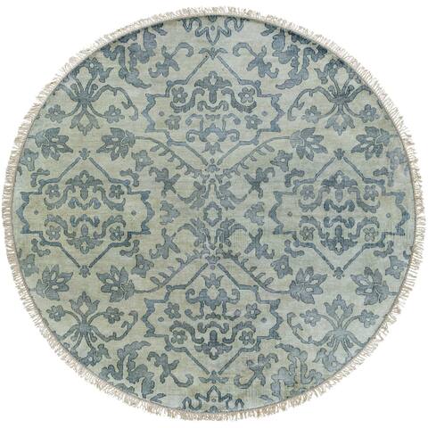 Hand-Knotted Keswick Floral New Zealand Wool Area Rug