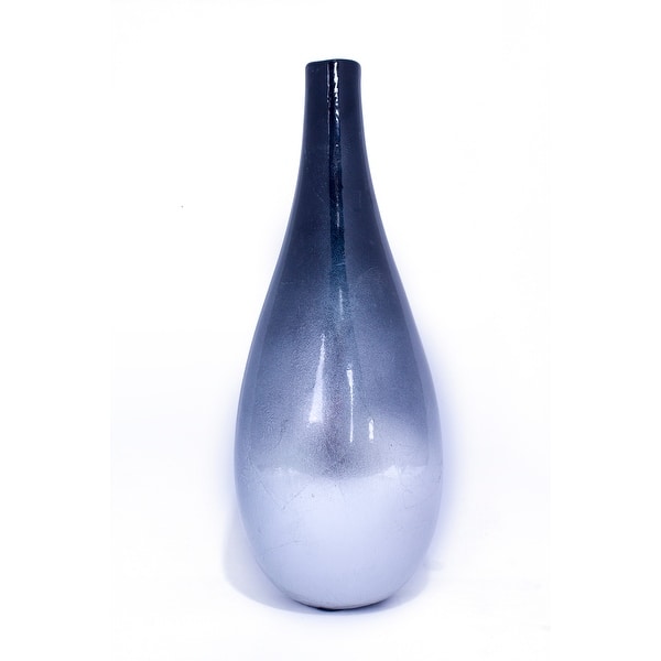 3 Piece Vase Set Navy And Silver Overstock 24231057