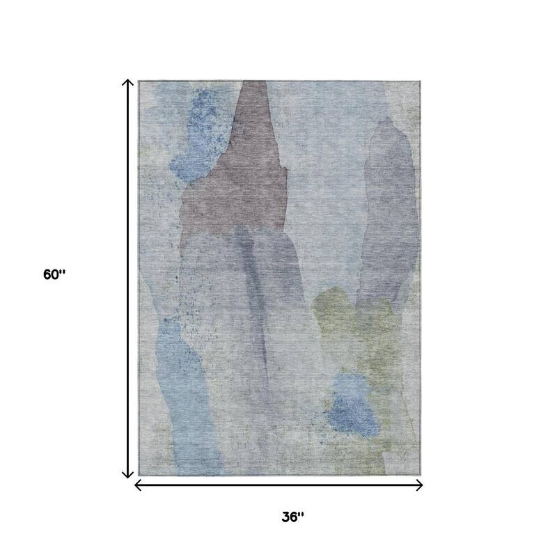 HomeRoots Abstract Transitional Rectangle Outdoor Rug