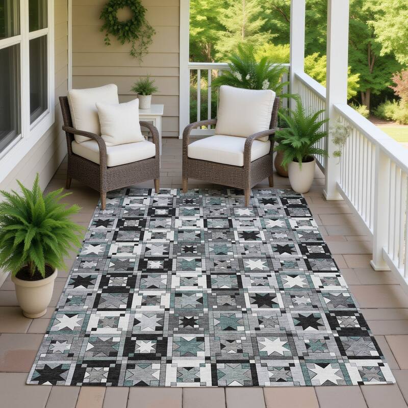 Machine Washable Indoor/ Outdoor Global Goddard Chantille Rug