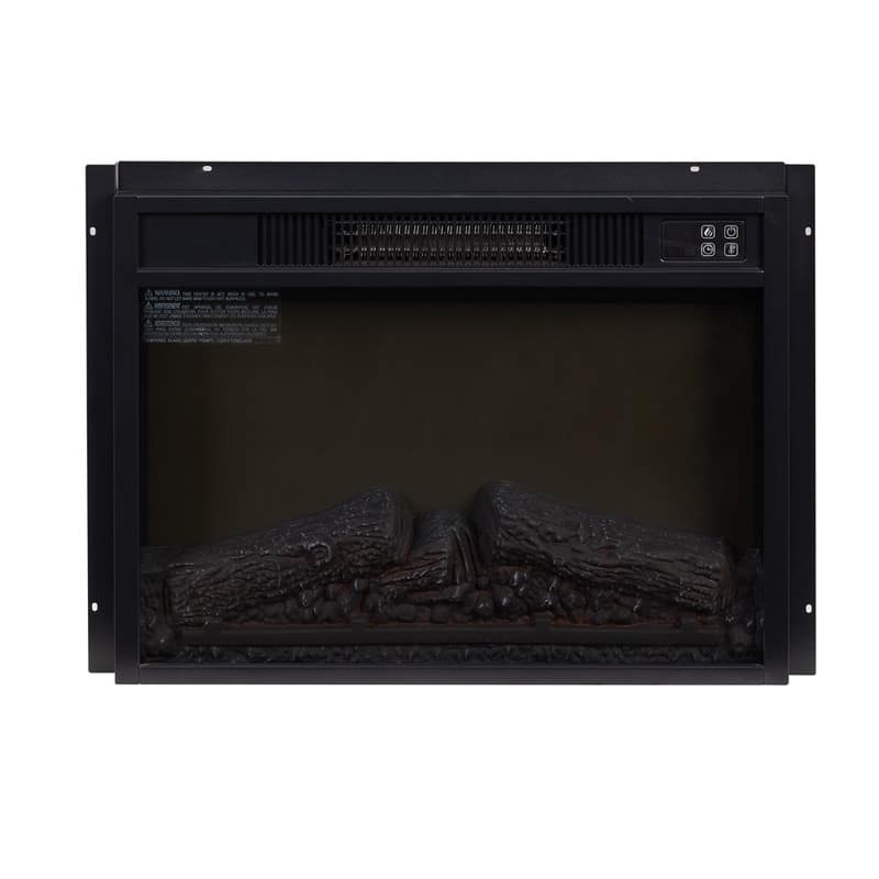 Electric Fireplace Insert with Remote Control, Ultra Thin Heater & Realistic Log Set