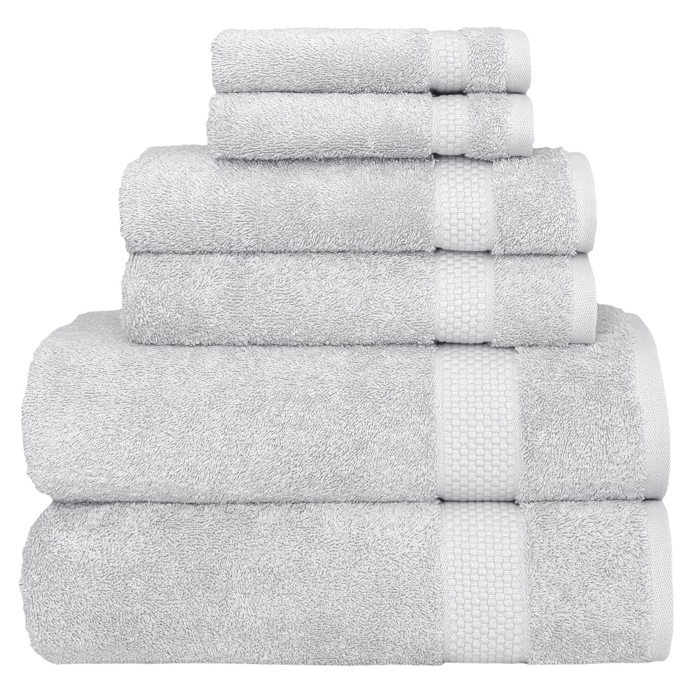 Authentic Hotel and Spa 100% Aeagean Long Staple Turkish Cotton STARLIGHT Terry 6 Piece Towel Set