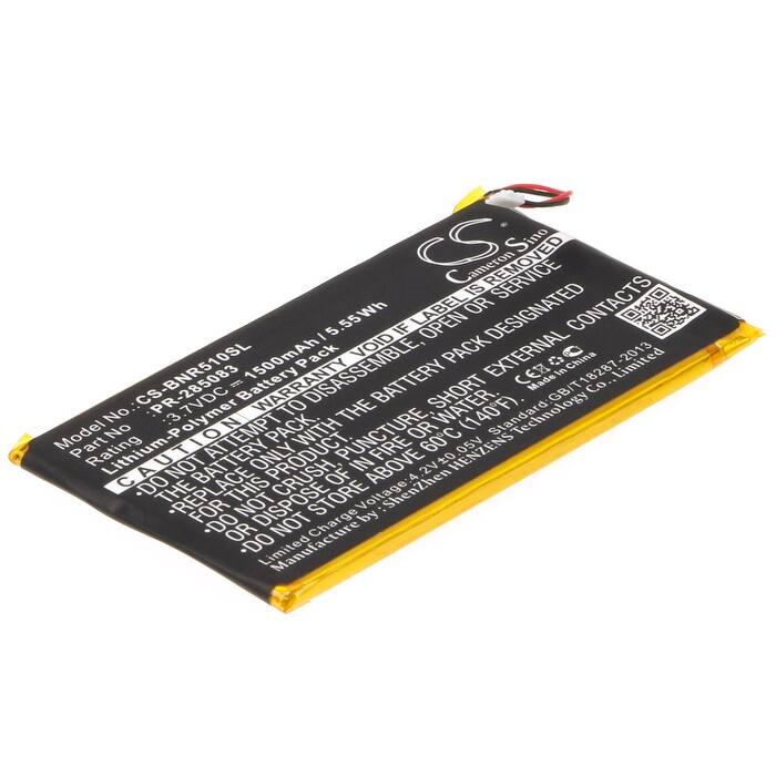 Battery for Barnes & Noble BNRV510 Nook Glowlight Plus 2015 Pocketbook PR-285083 - Black - Black
