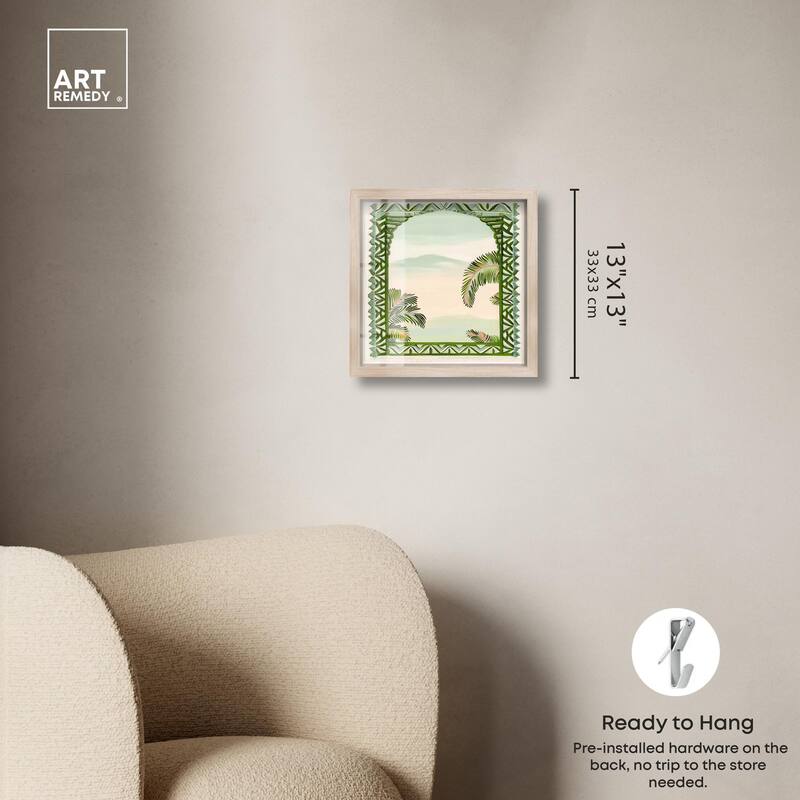 Palm View Vista Shadowbox by Art Remedy