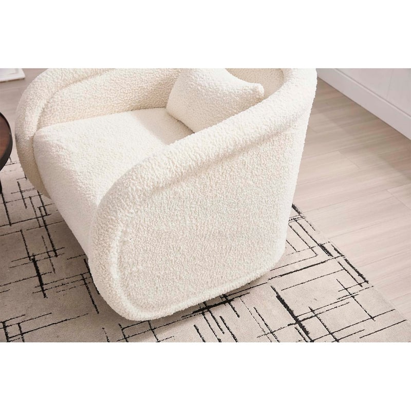 Comfy Pumpkin-Shaped Swivel Chair for Living Room,Bedroom,or Office