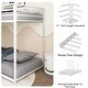 preview thumbnail 7 of 6, Sturdy Twin over Twin Bunk Bed Metal for Kids and Adult,Low Profile