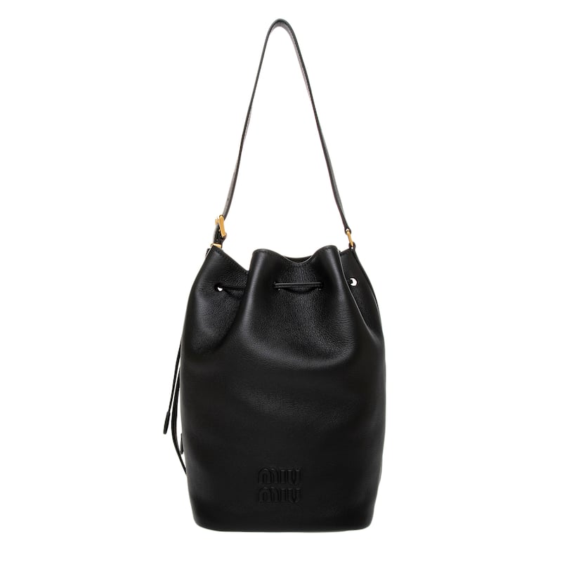 Miu Miu Leather Bucket Bag - Black