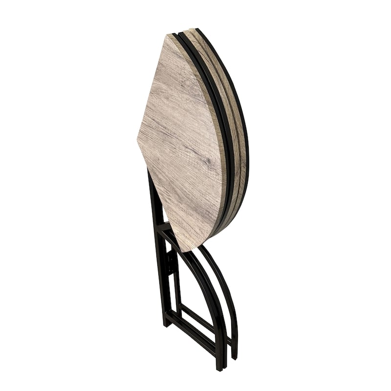 Tri-Fold Steel Frame Round Bistro Table