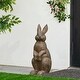 preview thumbnail 4 of 55, Glitzhome MgO Standing Rabbit Bunny Garden Yard Statue Indoor Figurines