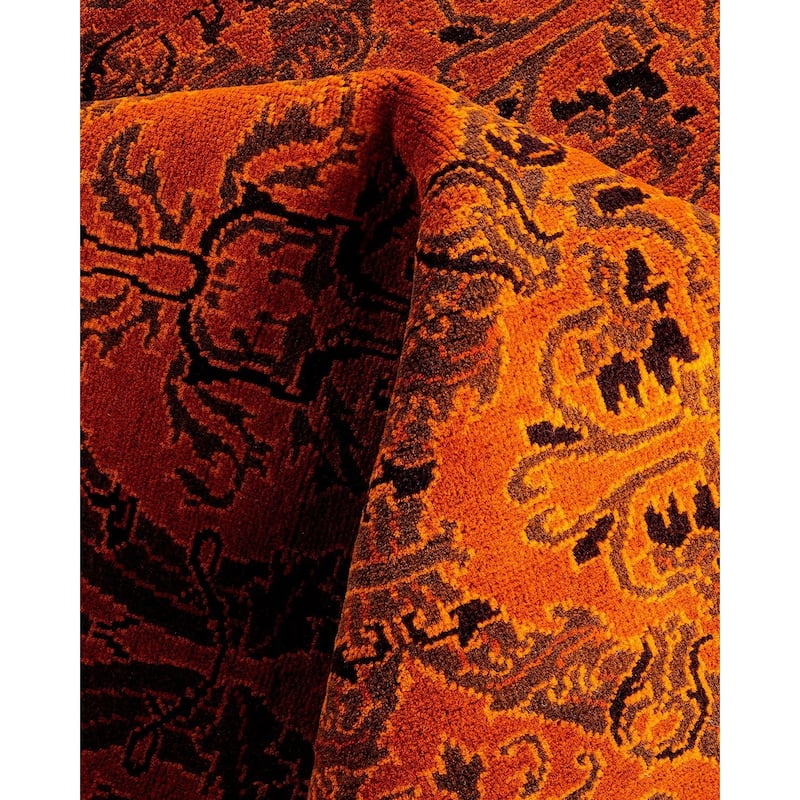 Vibrance One-of-a-Kind Handmade Area Rug - Orange, 5' 2" x 6' 4" - 5' 2" x 6' 4"