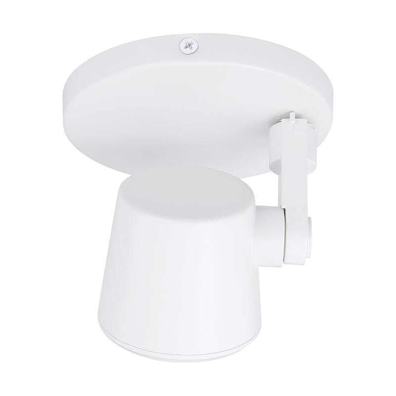 12 Watt LED White Taper Back Monopoint Spotlight Fixture - 3000K 36 Degree Beam Angle