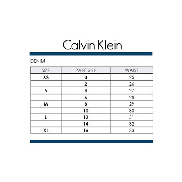 calvin klein jeans size