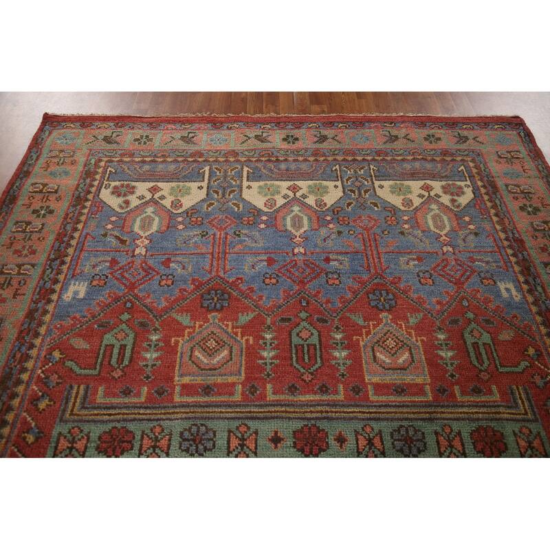 Traditional Sirjan Indian Area Rug Handmade Wool Carpet - 7'9"x 9'11"