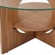 preview thumbnail 4 of 8, Moasis Round 2-Tier Glass Top Coffee Table