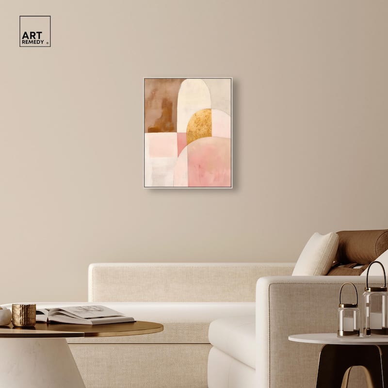 Rose Quartz and Sand I Canvas by Art Remedy