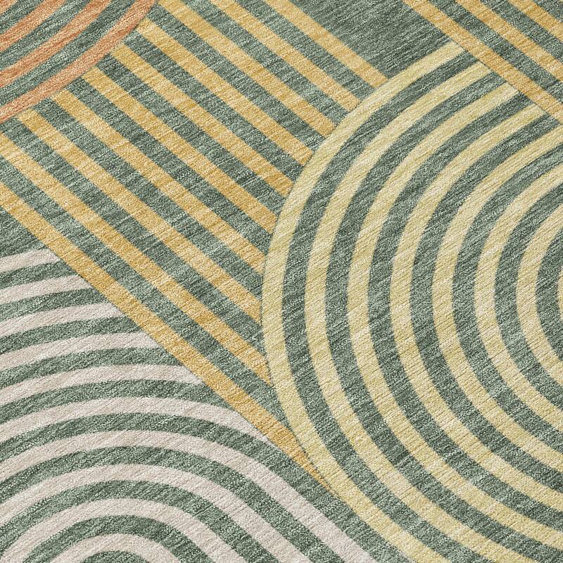 Machine Washable Indoor/ Outdoor Modern Basehor Chantille Rug