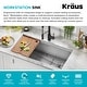 preview thumbnail 65 of 144, KRAUS Kore Workstation Undermount Stainless Steel Kitchen Sink