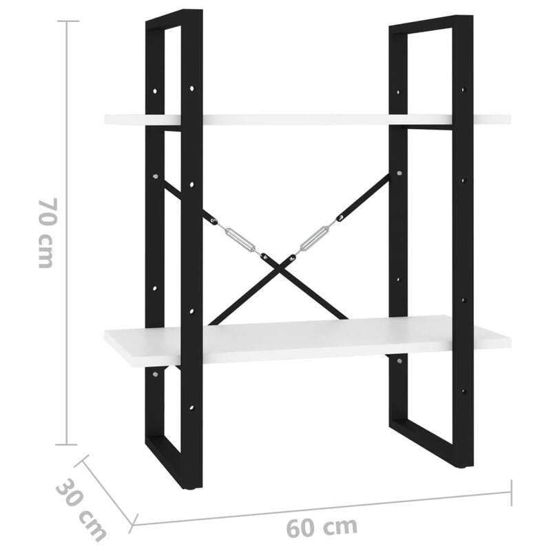 vidaXL Bookshelf Book Cabinet Shelving Unit for Living Room Engineered Wood