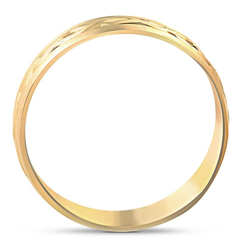 Hand Braided Wedding Band 14K Yellow Gold