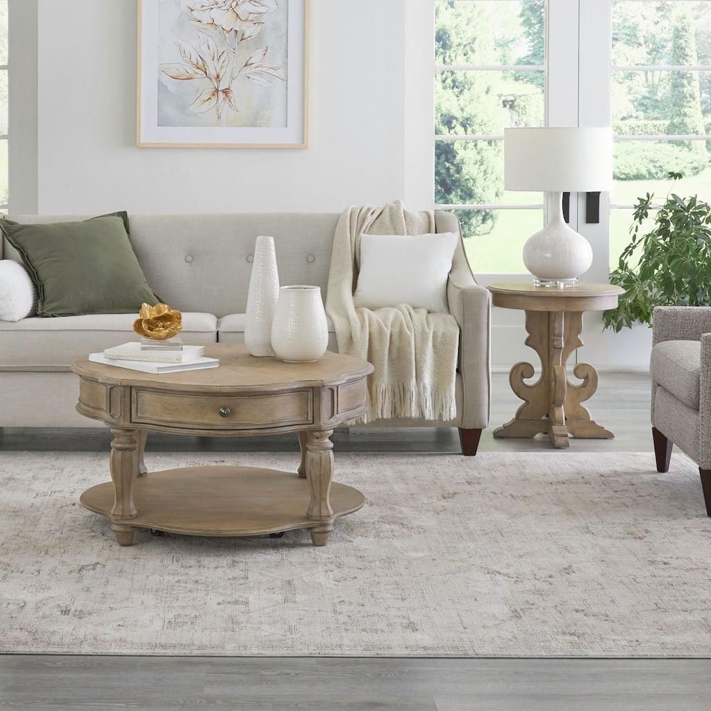 Magnolia Manor Weathered Bisque Optional 3 Piece Cocktail Table Set