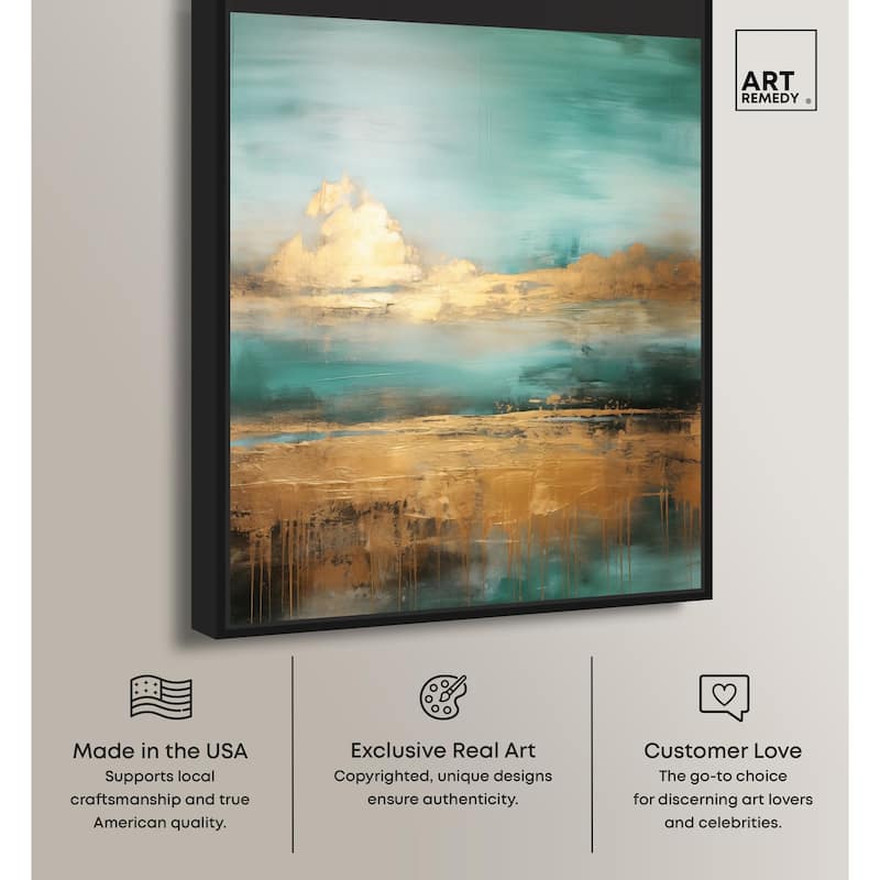 Cloudscape in Gold II Canvas by Art Remedy