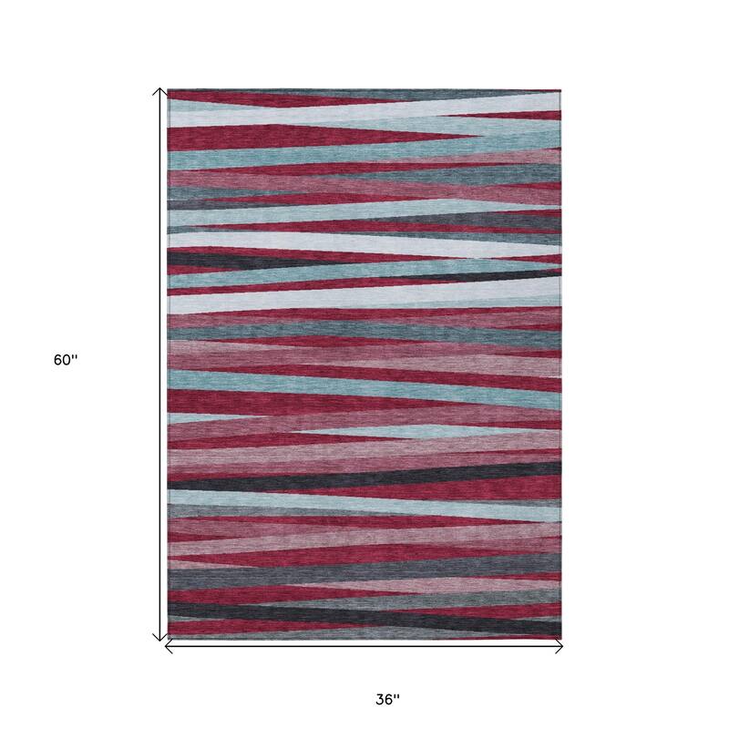 HomeRoots Striped Transitional Rectangle Outdoor Rug